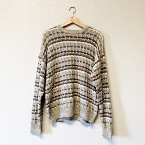 Vintage Knit Grandpa Style Oversized Sweater
